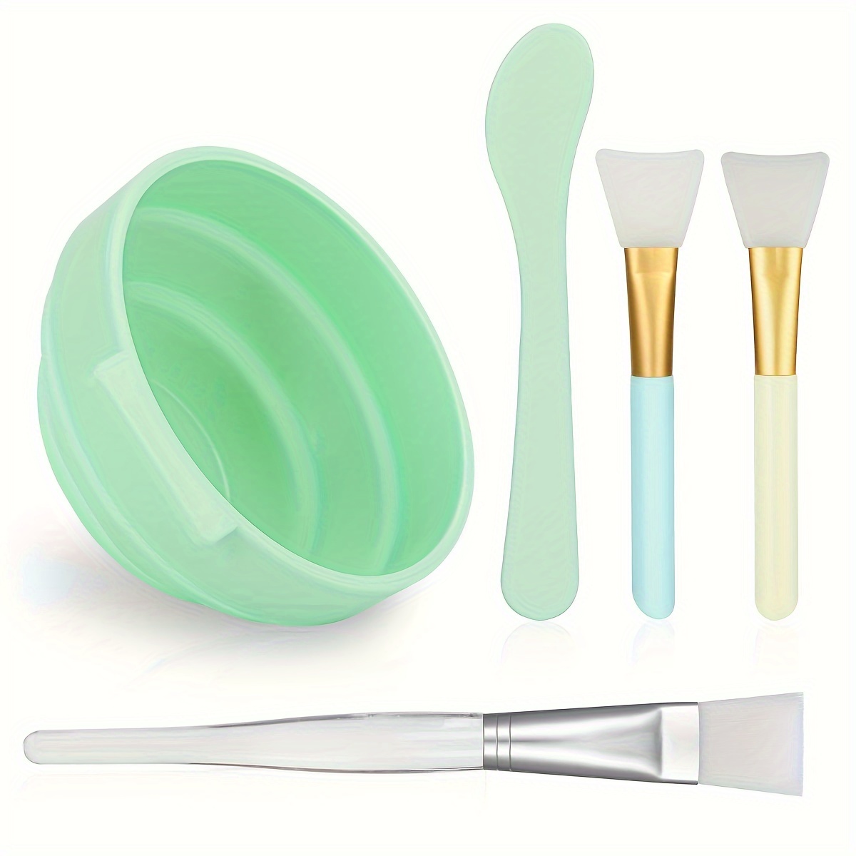 Face Mask Skincare - 5-delige siliconen set voor gezichtsmaskers, inclusief