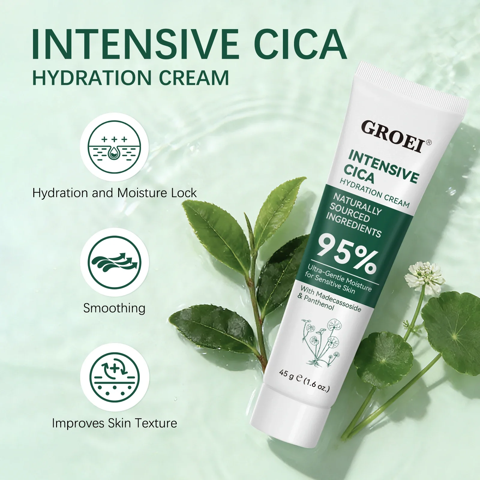 Skincare Glowing - GROEI Sneeuwgras Hydraterende Crème 45g Voedende