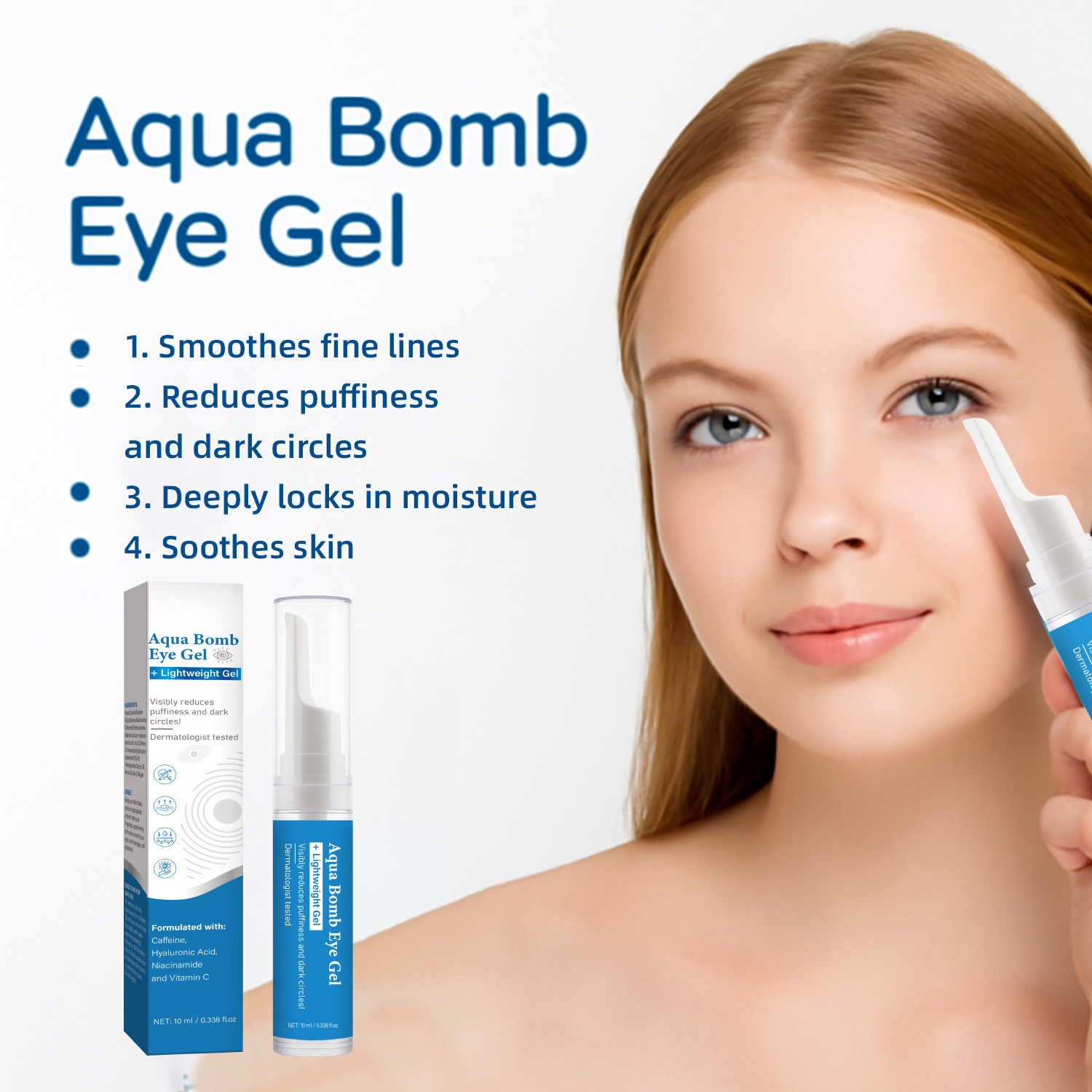 Vitamin C Serum - Aqua Cooling Ooggel Cafeïne & Hyaluronzuur