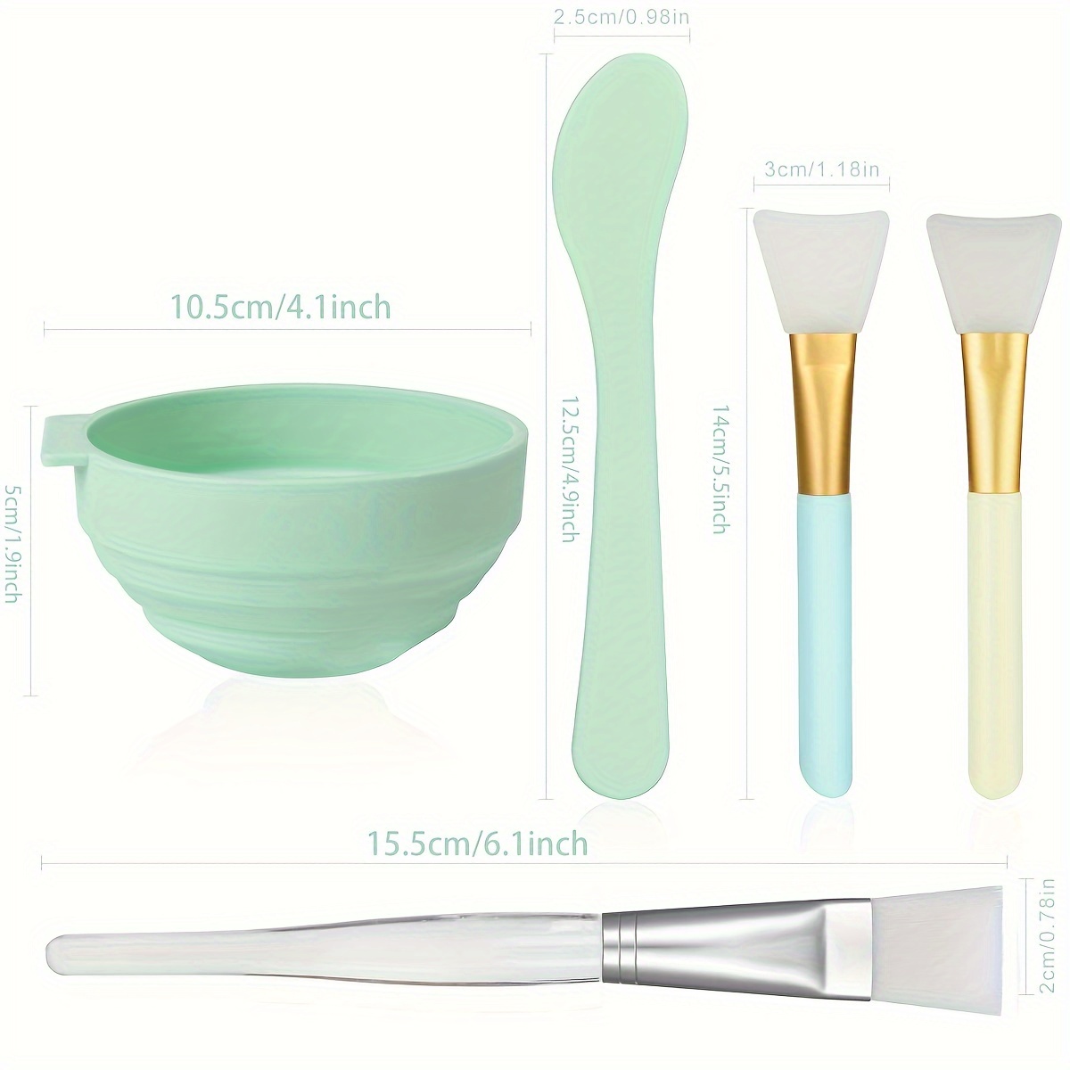 5-delige siliconen set voor ge - Face Mask Skincare recensie en prijs